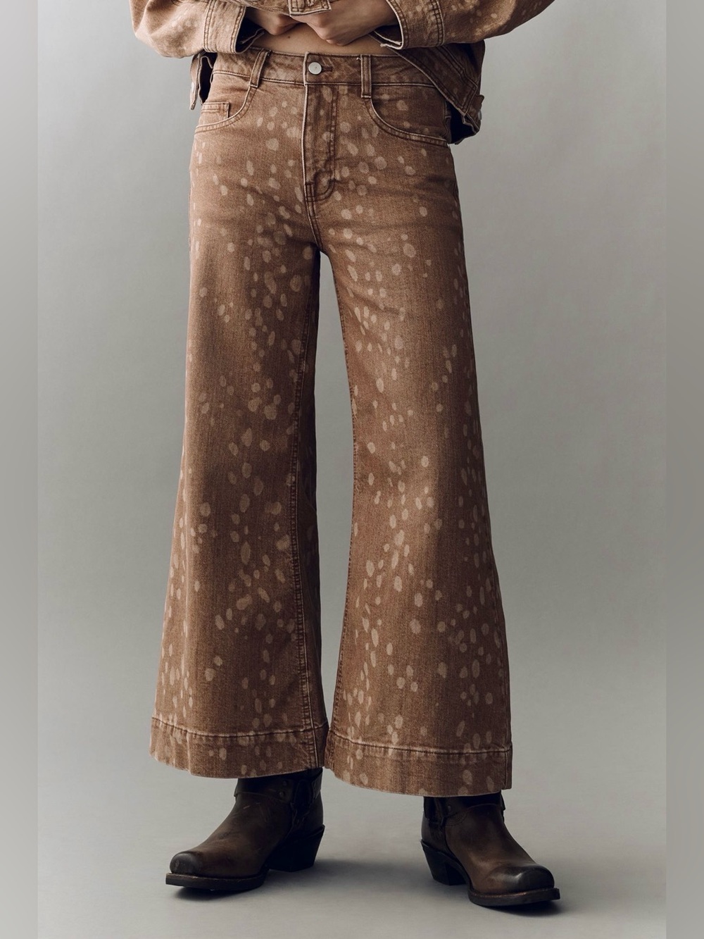 Pilcro Oh Deer High-Rise Wide-Leg Jeans size 31 Long NWT - Picture 2 of 9